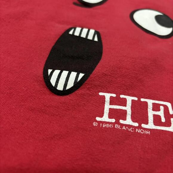 Vintage Blanc Noir Hel Lo Hello Crewneck Sweatshirt RARE - Picture 2 of 5